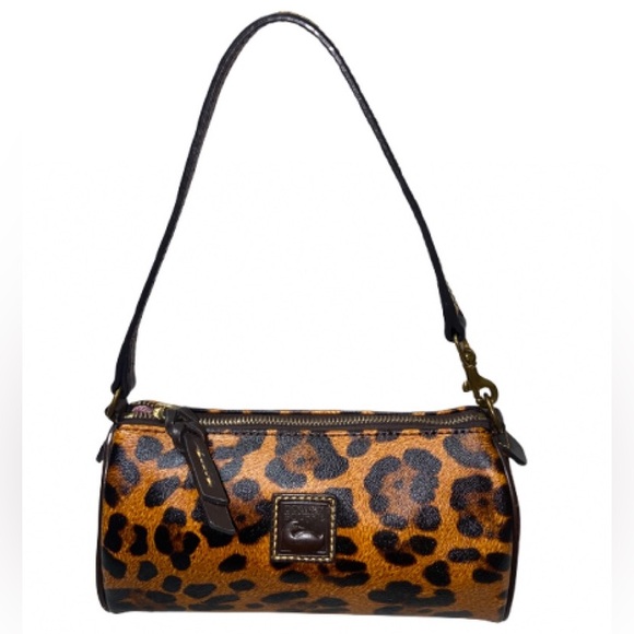 Dooney & Bourke Handbags - Dooney & Bourke RARE Leopard Print mini Barrel Shoulder Bag - NWOT with COA